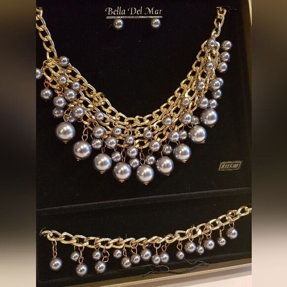 Bella Del Mar BNIB ~ STUNNING  SET Necklace Bracelet and Earrings - Picture 8 of 16